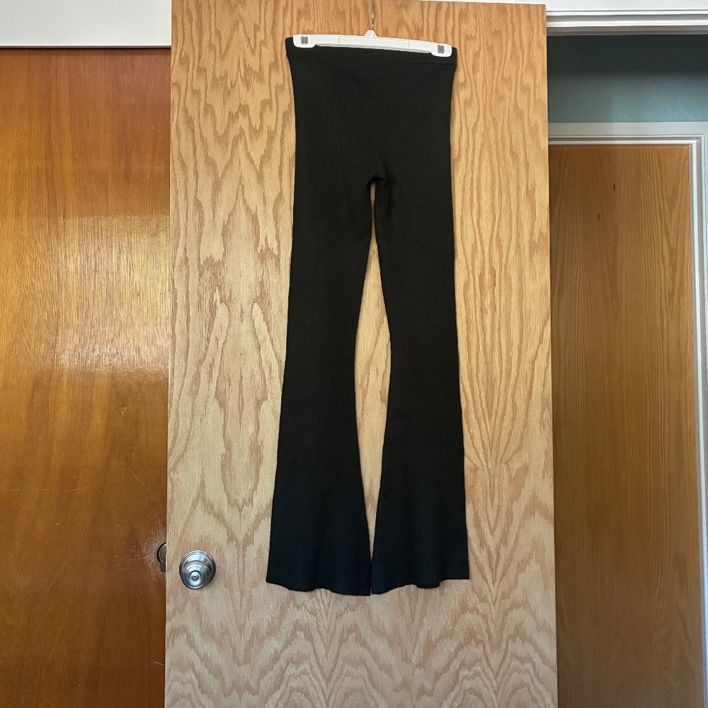 Forever 21 Ribbed Knit Flare Pants - Picture 2 of 7